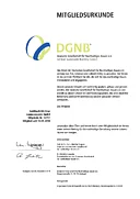 Mitgliedsurkunde DGNB