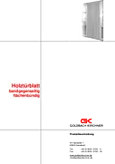 Technisches Datenblatt Volltür, bandgegenseitig flächenbündig