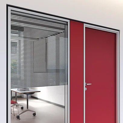 Optional privacy screen with interior blinds