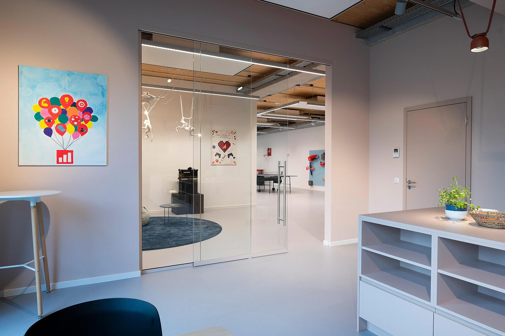 All-glass sliding door