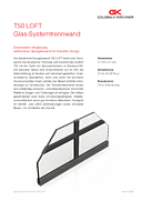 Einscheiben-Ganzglaswand T50 LOFT