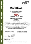 Zertifikat DIN ISO 9001:2015