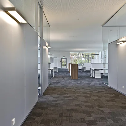 Transparent interior design with a delicate combination of systems