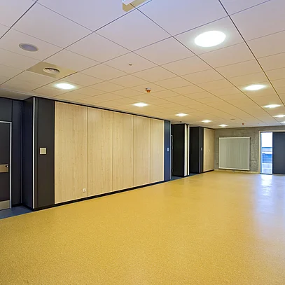 High-quality solid-core system wall with integrated EI30/F30 fire protection