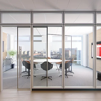 Ganzglas-Schiebetürsystem mit 37 dB