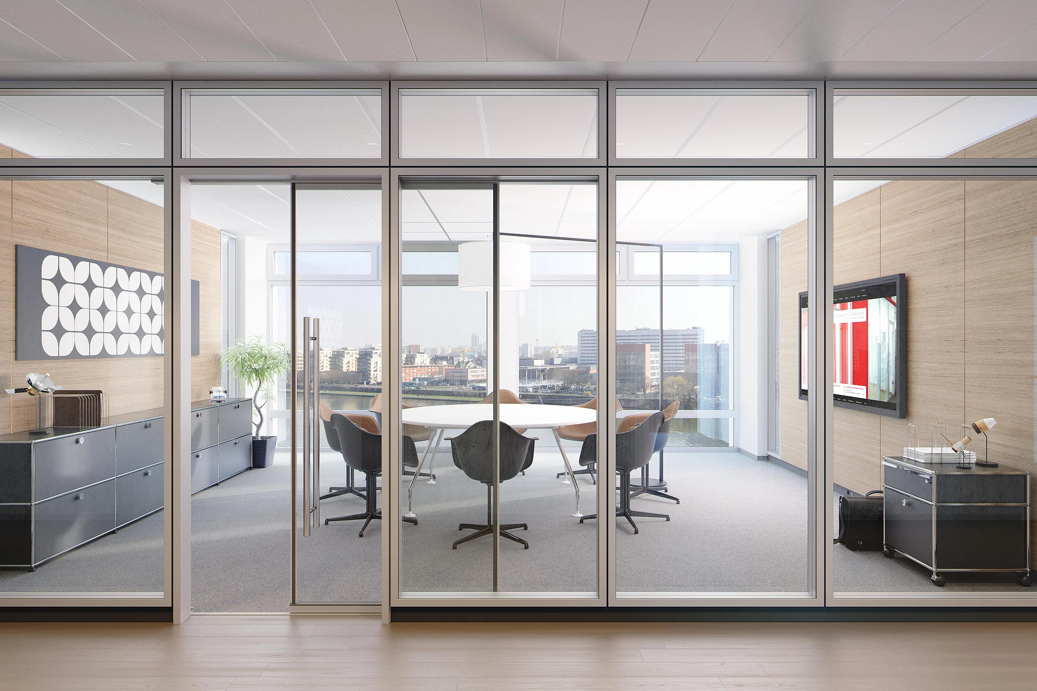 Ganzglas-Schiebetürsystem mit 37 dB