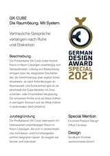 German Design Award GK Cube