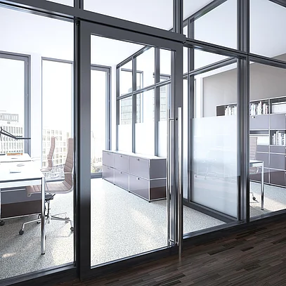 Trennwand in Skelettbauweise im Endlossystem