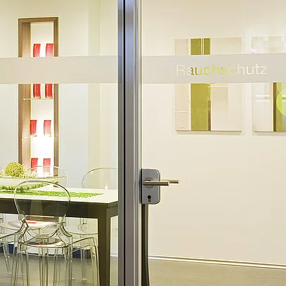 Rauchschutztür mit Obentürschließer